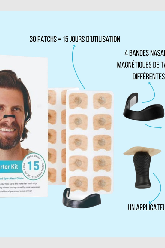 AirMag™ - Bandelettes Nasales Magnétiques - Respirez Mieux et Facilement
