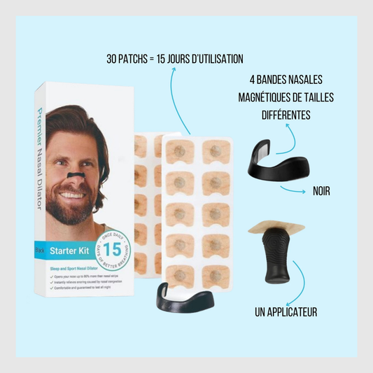 AirMag™ - Bandelettes Nasales Magnétiques - Respirez Mieux et Facilement