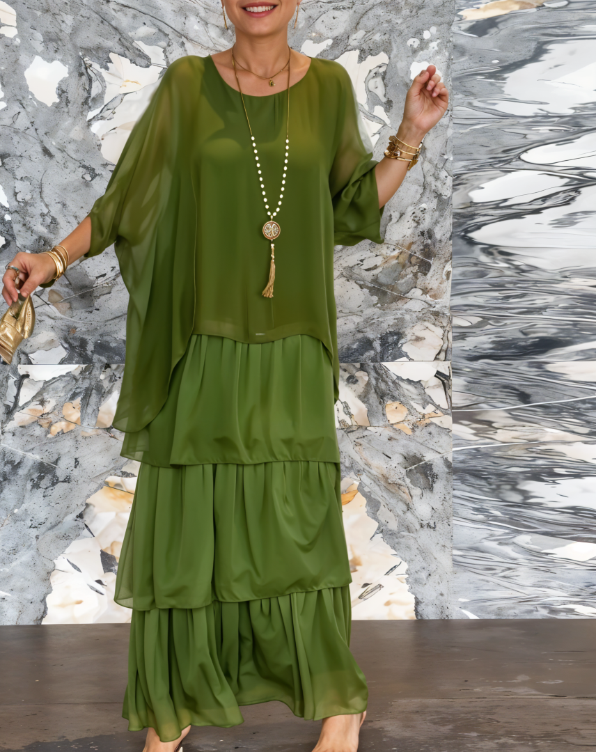Caroline | Élégante Robe Maxi Confortable pour Toutes Occasions