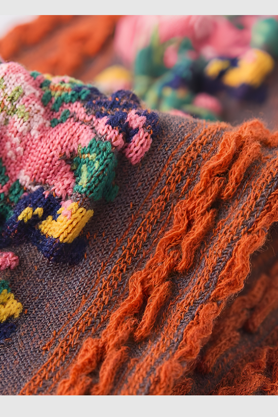 Pack 5 paire - Chaussettes à Fleurs Brodées Vintage
