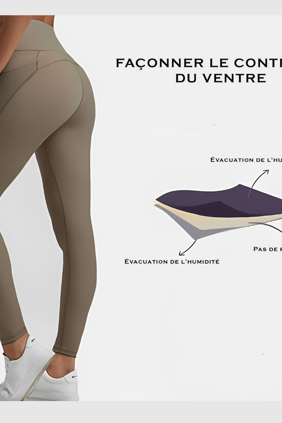 Legging d'entraînement gainant taille haute pour le contrôle du ventre