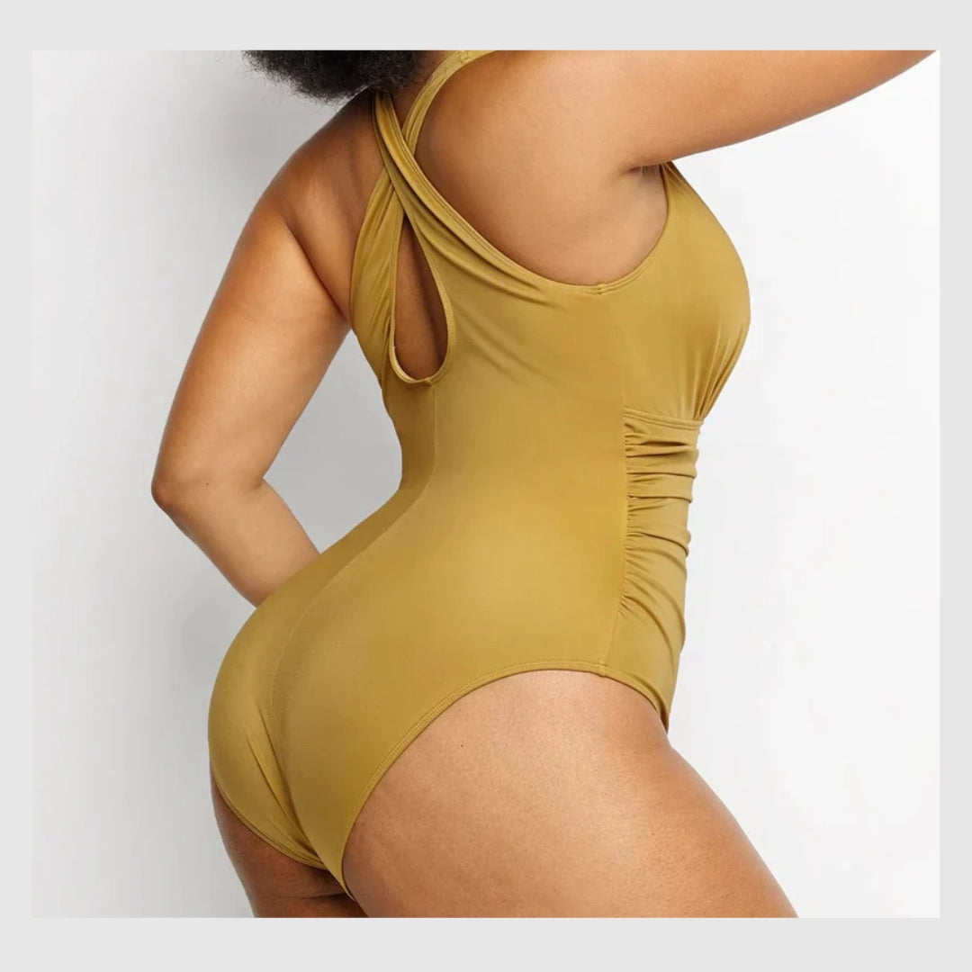 AquaSculpt™ - Maillot de Bain Plongeant - Design Flatteur pour votre Silhouette