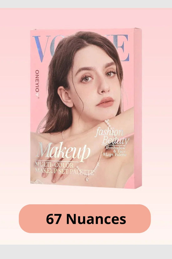 Livre de maquillage magique - Palette de maquillage multifonctionnelle de 67 couleurs