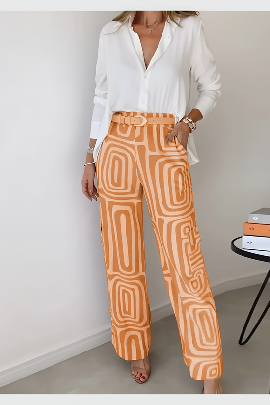 Pantalon chic - chemisier et ceinture offerts