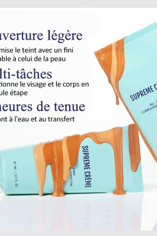 Crème Suprême – Hydratant, anti-cernes et couvrance tout-en-un Fini soyeux et imperméable
