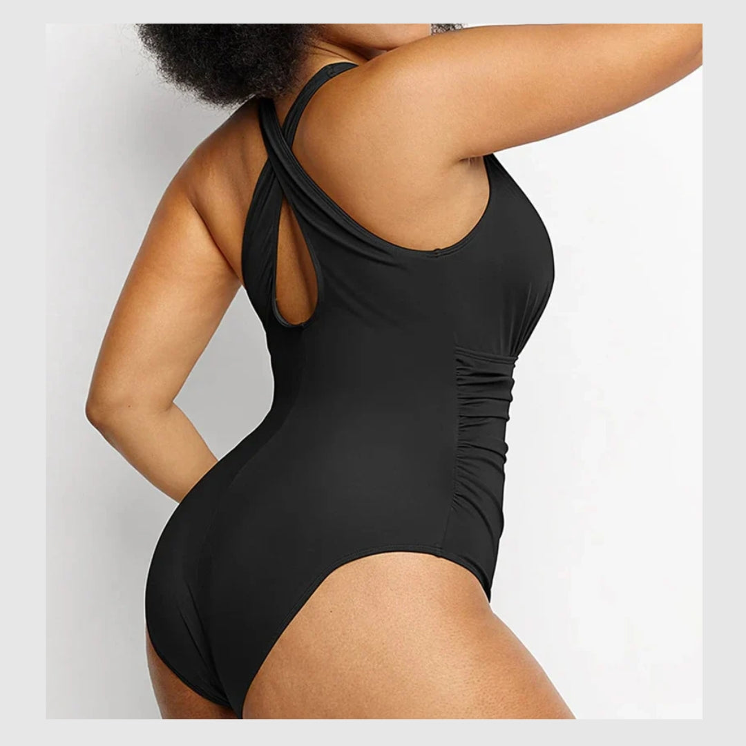 AquaSculpt™ - Maillot de Bain Plongeant - Design Flatteur pour votre Silhouette