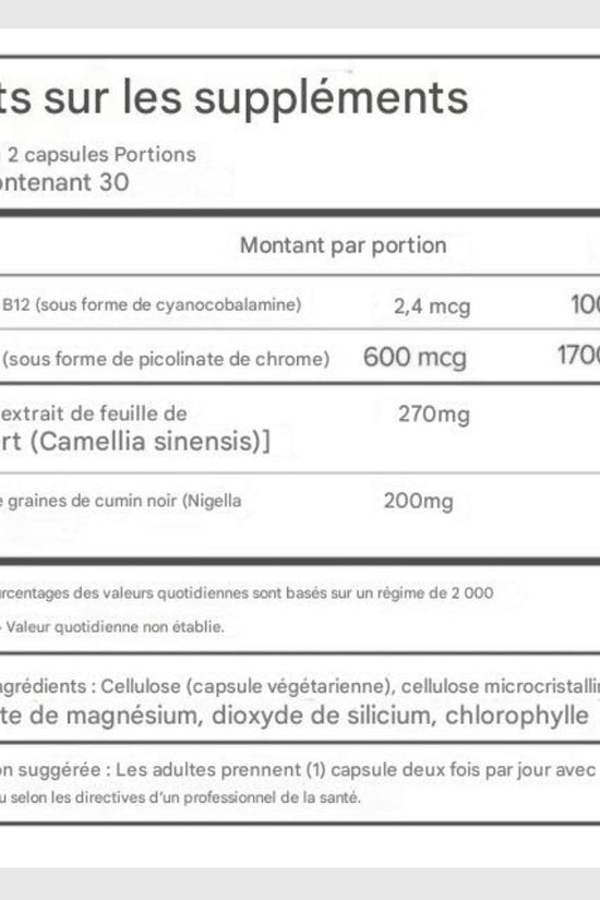 Moto - capsules stimulant le métabolisme