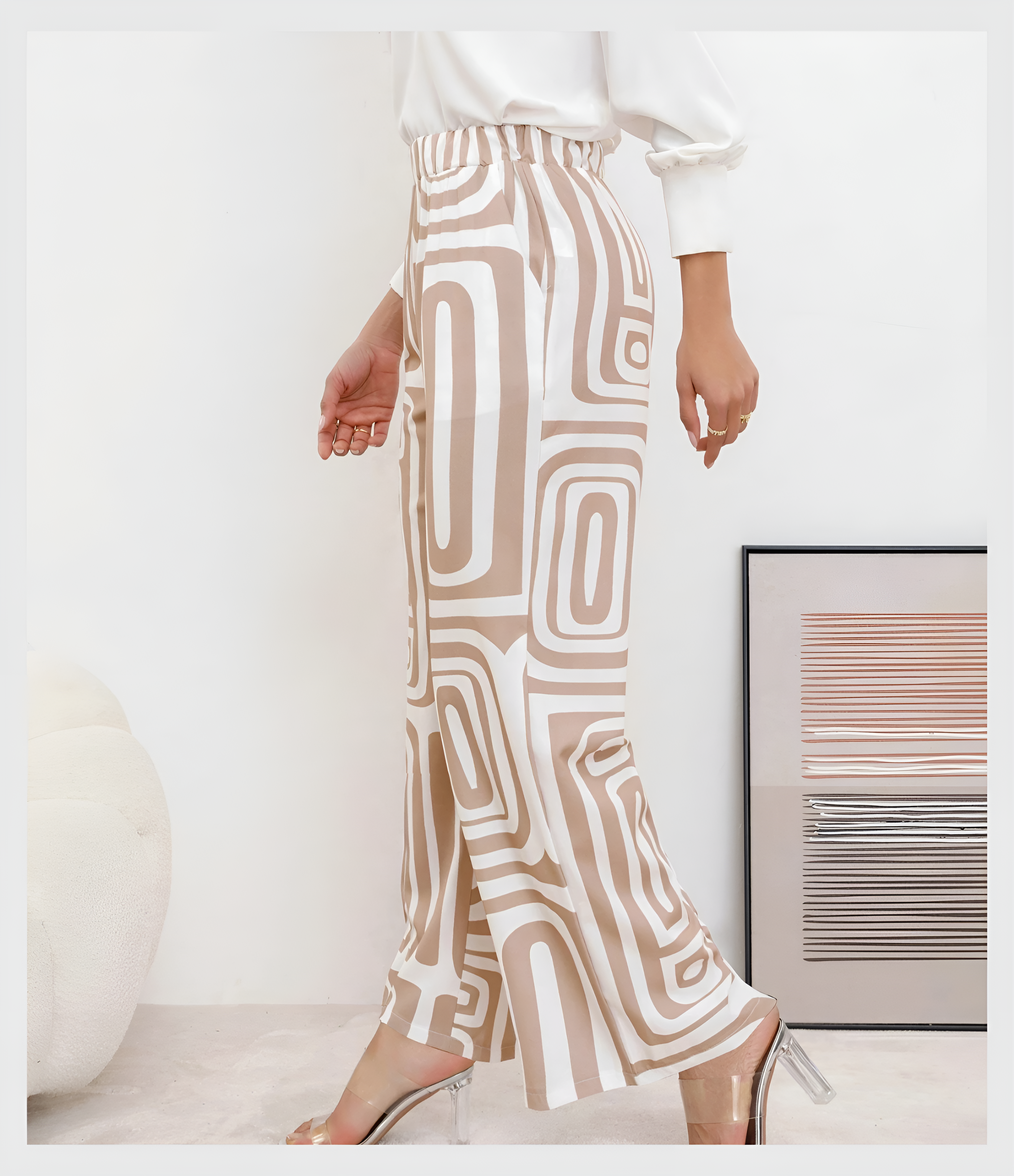 Pantalon chic - chemisier et ceinture offerts