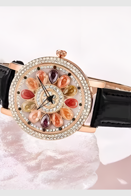 Montre Eclatante fleur de cristal ou le temps rencontre le luxe