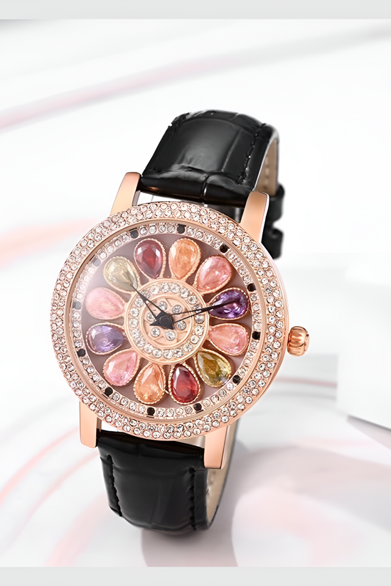 Montre Eclatante fleur de cristal ou le temps rencontre le luxe