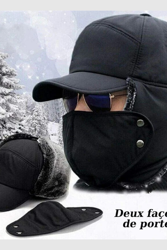 Chapeau Unisexe Coupe-Vent & Chaud & Protection Des Oreilles & Du Visage