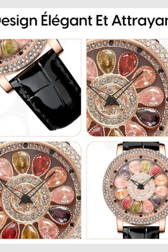 Montre Eclatante fleur de cristal ou le temps rencontre le luxe
