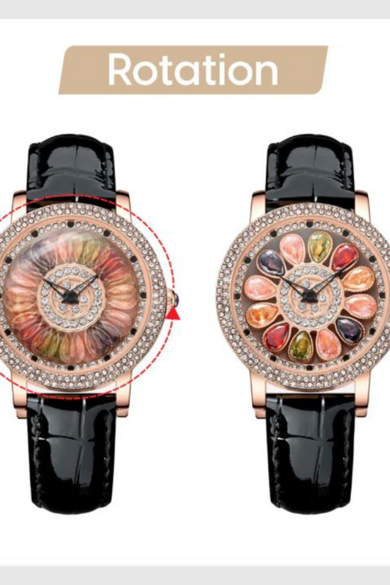 Montre Eclatante fleur de cristal ou le temps rencontre le luxe