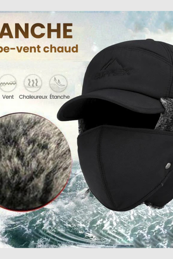 Chapeau Unisexe Coupe-Vent & Chaud & Protection Des Oreilles & Du Visage