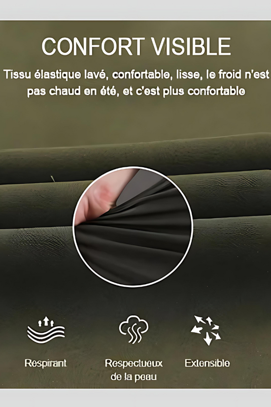Pantalon décontracté à jambe droite et taille haute QuebecPanier™