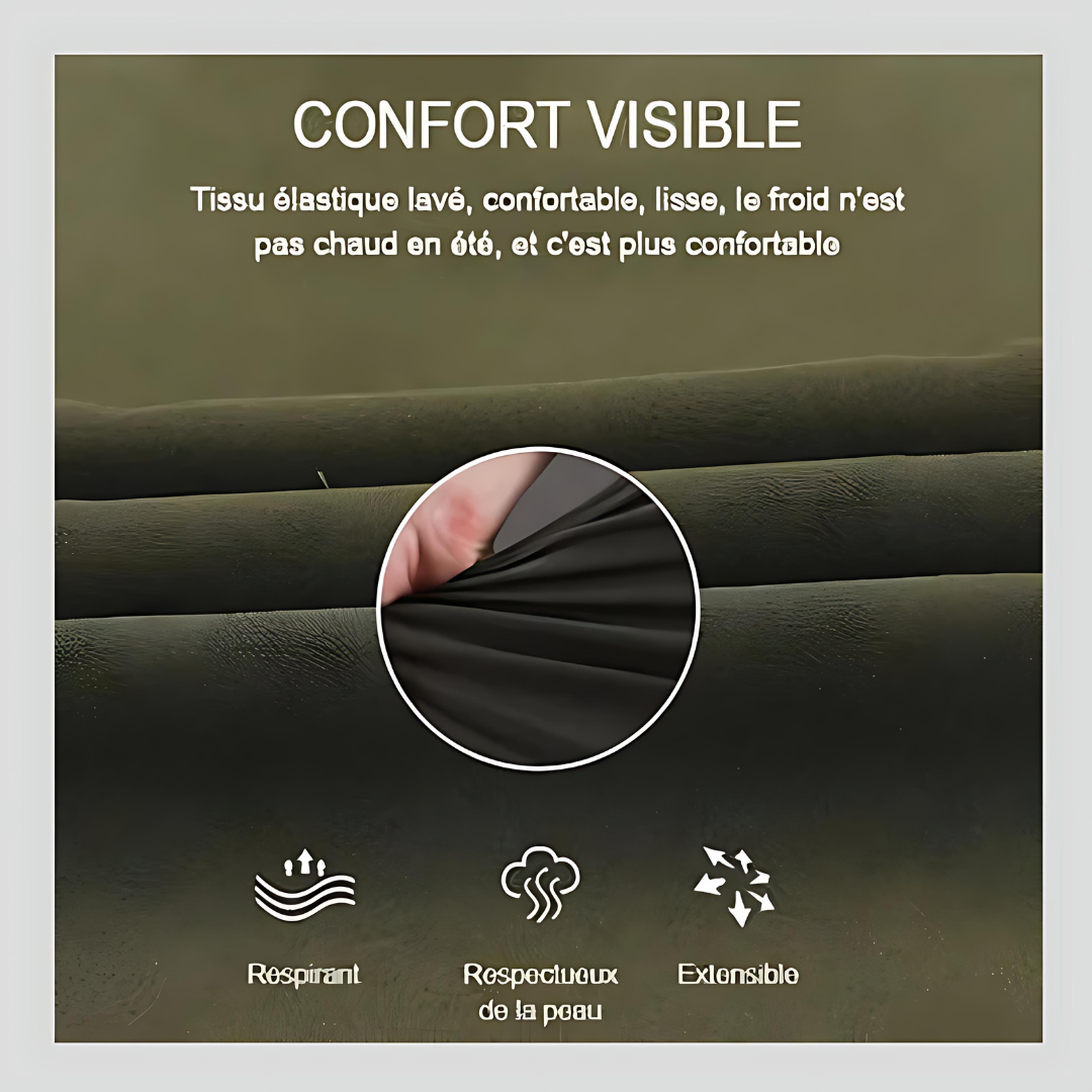 Pantalon décontracté à jambe droite et taille haute QuebecPanier™