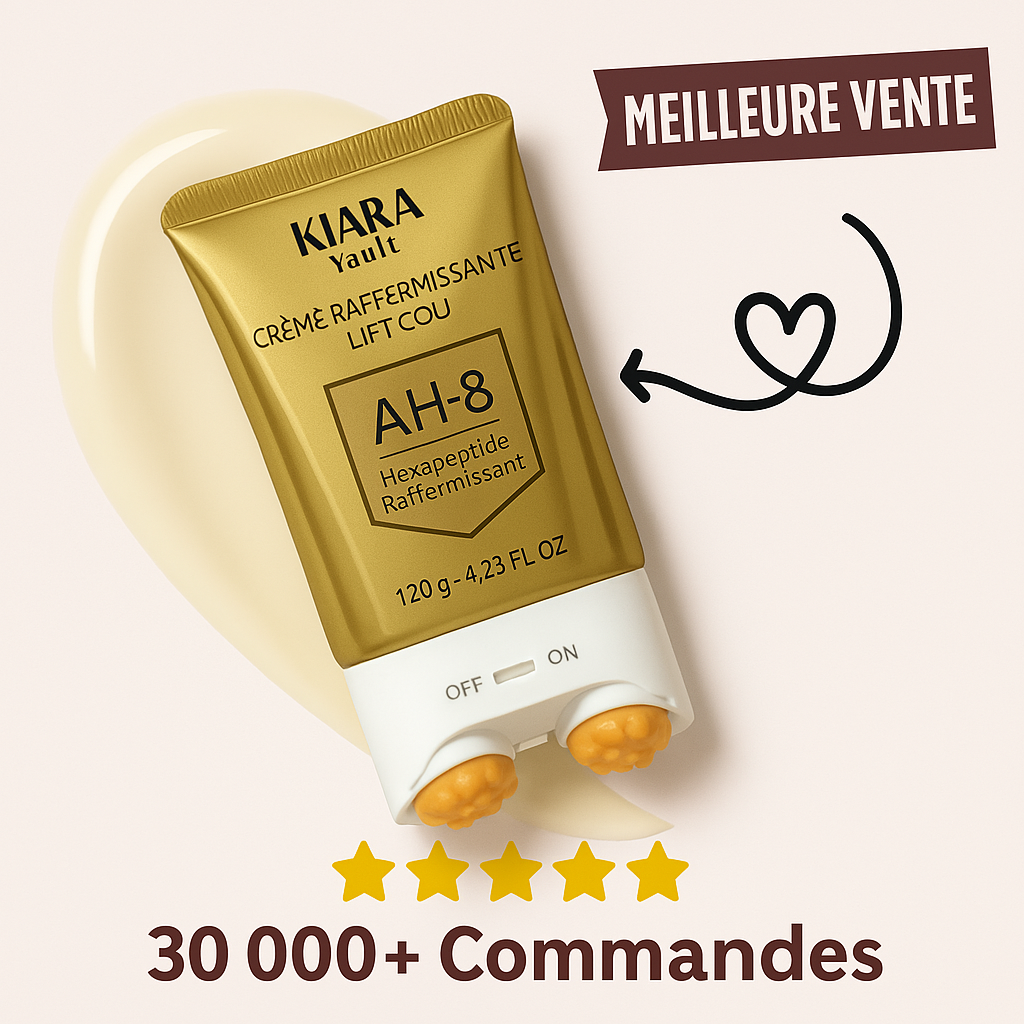VELURÁ™ – CRÈME RAFFERMISSANTE BREVETÉE POUR LE COU AVEC ROULEAU GUA SHA
