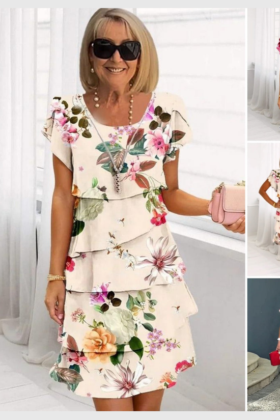 Robe fluide fleurie – Élégance & confort