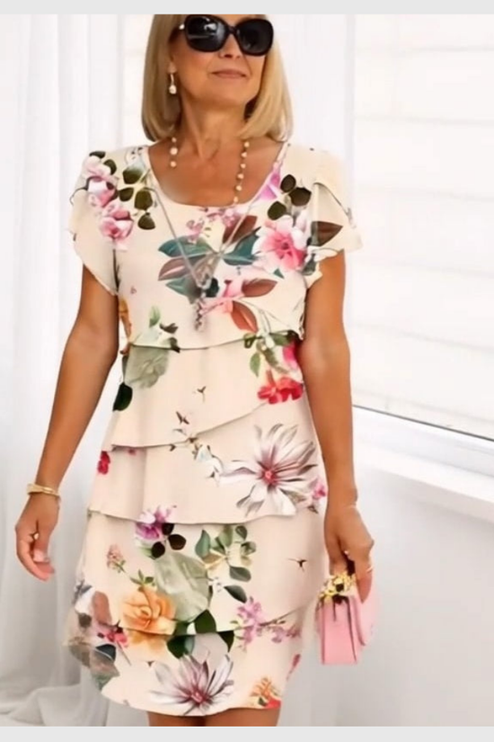 Robe fluide fleurie – Élégance & confort