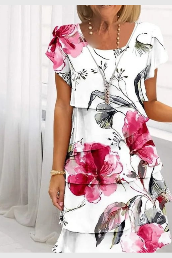 Robe fluide fleurie – Élégance & confort