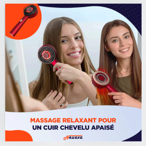 Capiluxe™ - Brosse de Massage 3-en-1 - Stimulation Capillaire et Soin