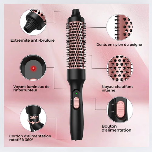 Curluxe™ - Brosse thermique 3 en 1 pour fer à friser 32 mm