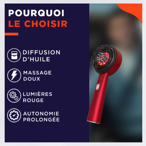 Capiluxe™ - Brosse de Massage 3-en-1 - Stimulation Capillaire et Soin