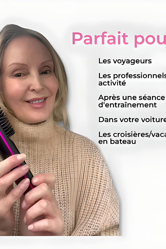 GlamBrush X™  - Brosse lissante portable