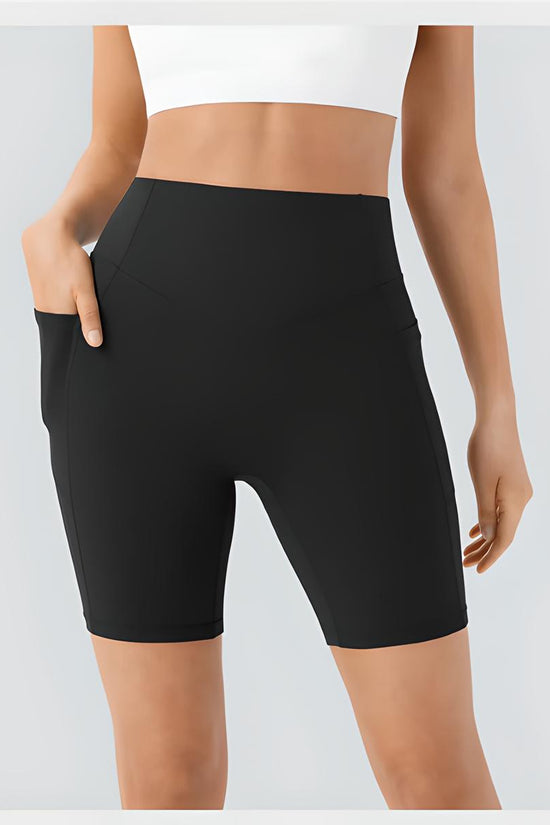 SculptShorts™ - Short d'entraînement gainant taille haute avec poches latérales
