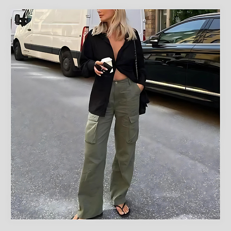 Pantalon cargo coupe droite ajustable QuebecPanier™
