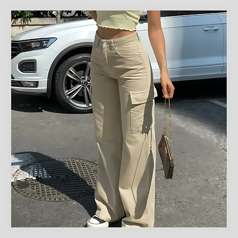 Pantalon cargo coupe droite ajustable QuebecPanier™