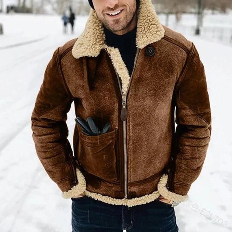 Arthur | Veste en Cuir avec Doublure en Agneau Intégrée