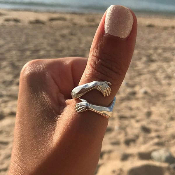Bague Ajustable Câlin – Amour & Amitié