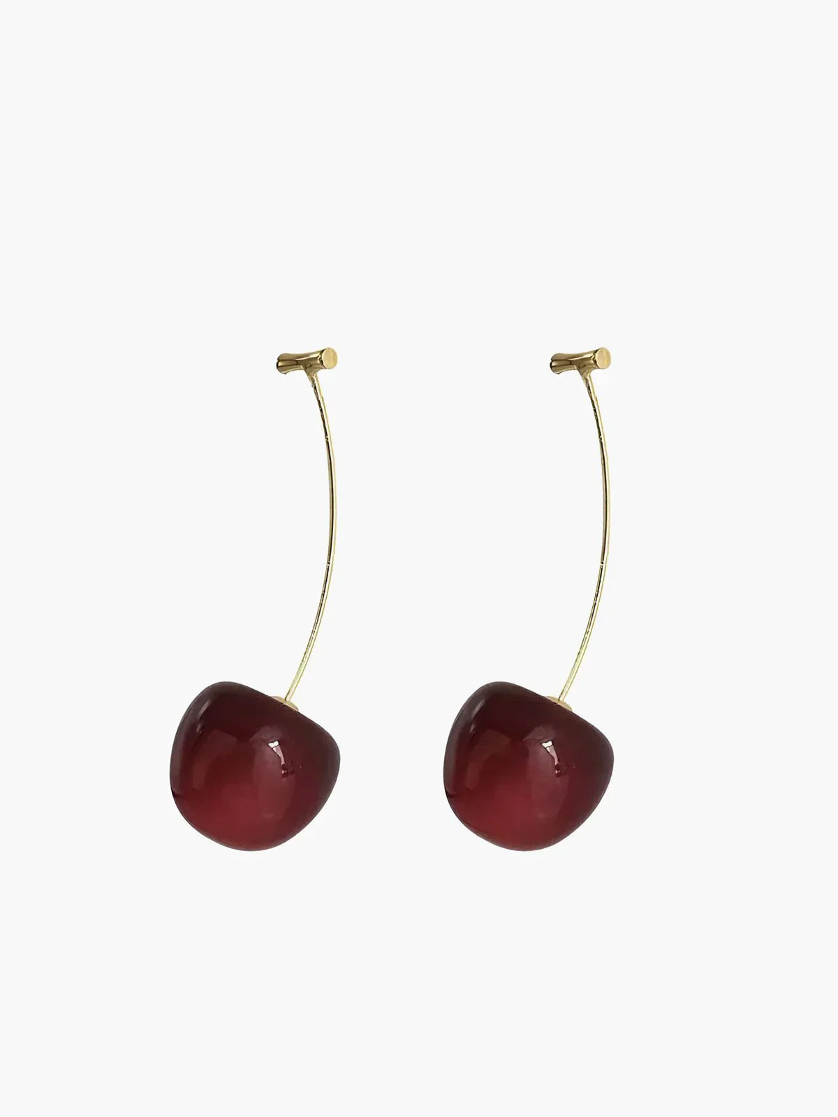 CAMILA | Boucles d'Oreilles Élégantes en Rouge Cerise