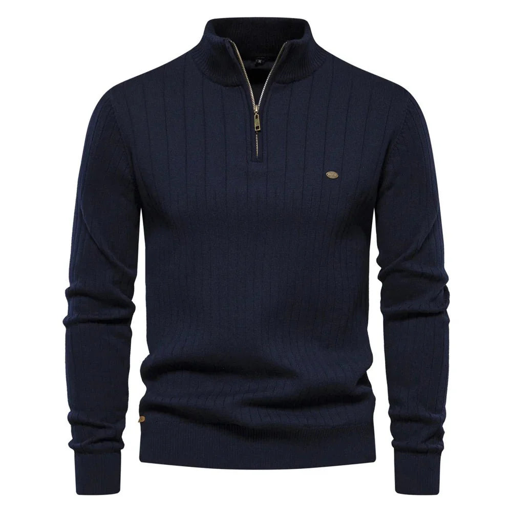 CAVAN | Pull d'Automne Élégant avec Col Zippé