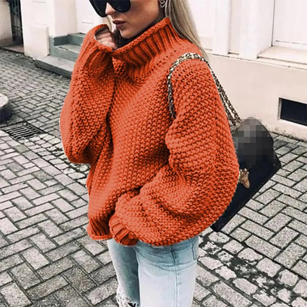 Esmee | Pull col roulé en tricot épais