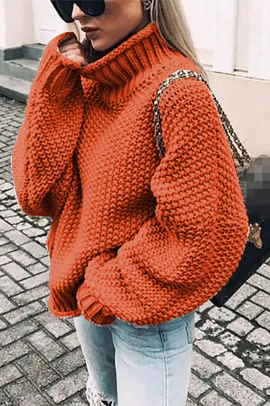 Esmee | Pull col roulé en tricot épais