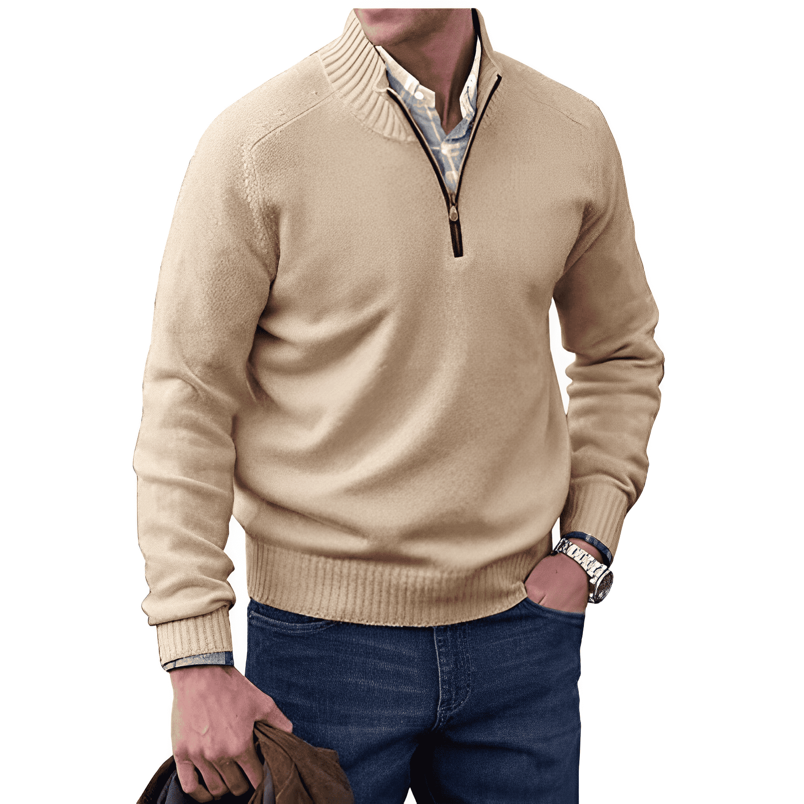 JERSEY | Pull d'hiver zippé confortable et élégant