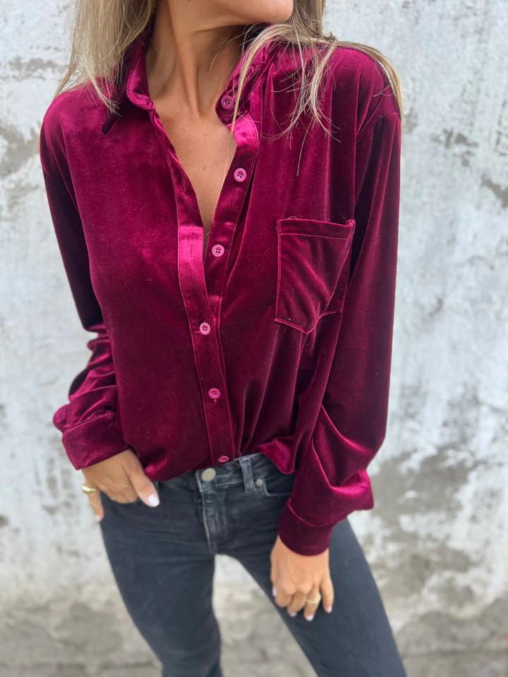 LORRAINE | Blouse en Velours Élégante et Confortable