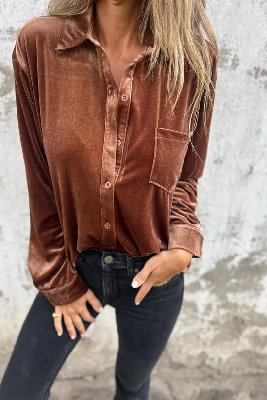 LORRAINE | Blouse en Velours Élégante et Confortable
