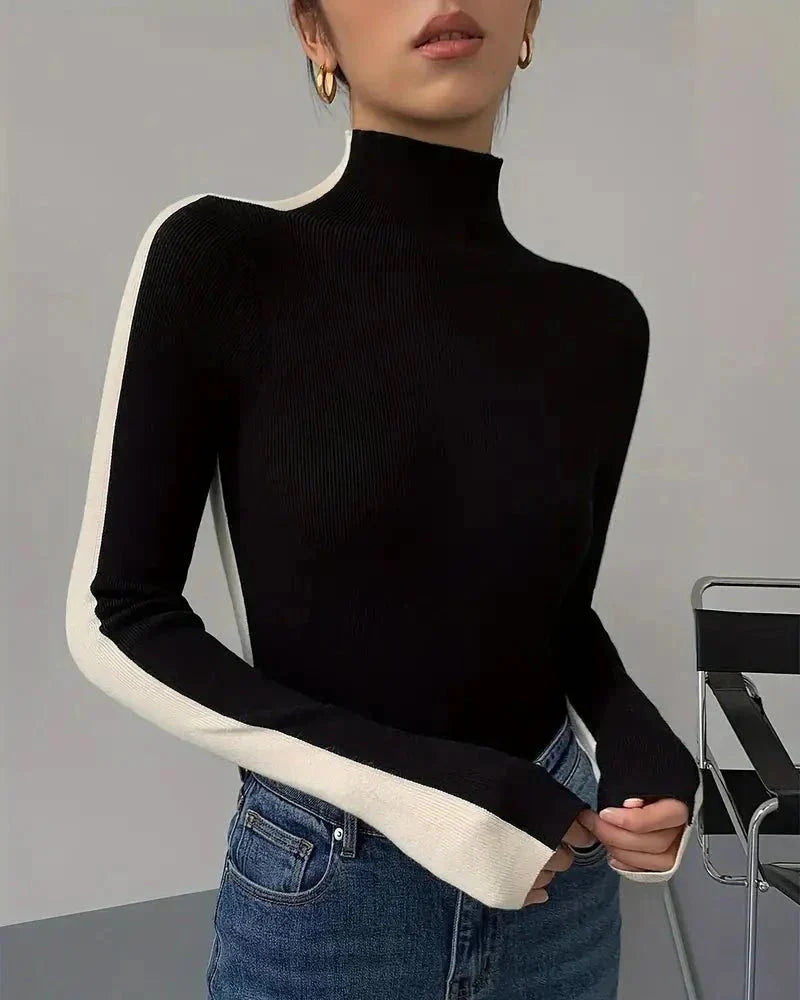 LUCAS | Pull Col Roulé Réversible à Deux Tons pour un Look Unique et Confortable