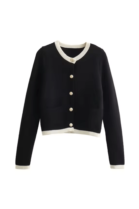 MARINE | Cardigan Tricoté Boutonné Élégant et Confortable