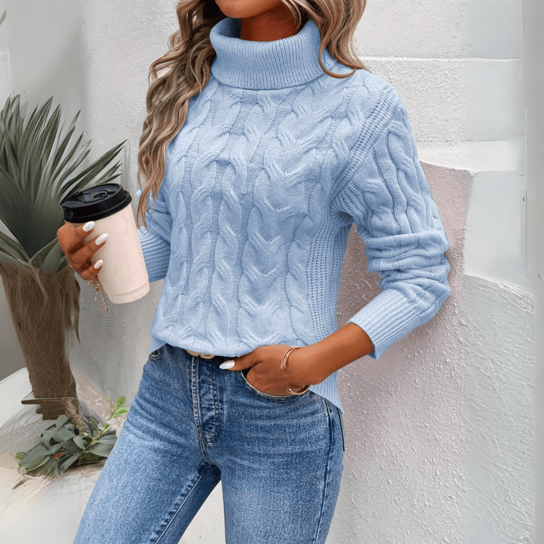 Laura | Pull Col Roulé Chaud et Élégant