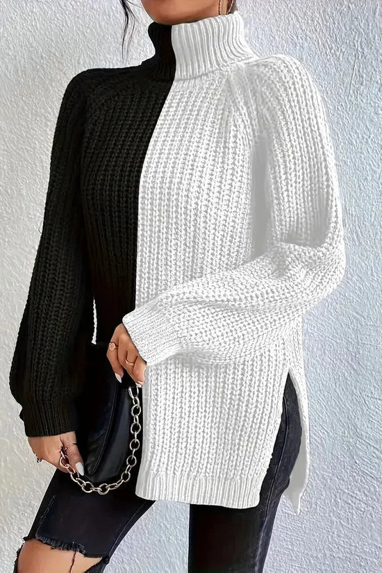 MILA | Pull Femme Élégant à Motif Color Block