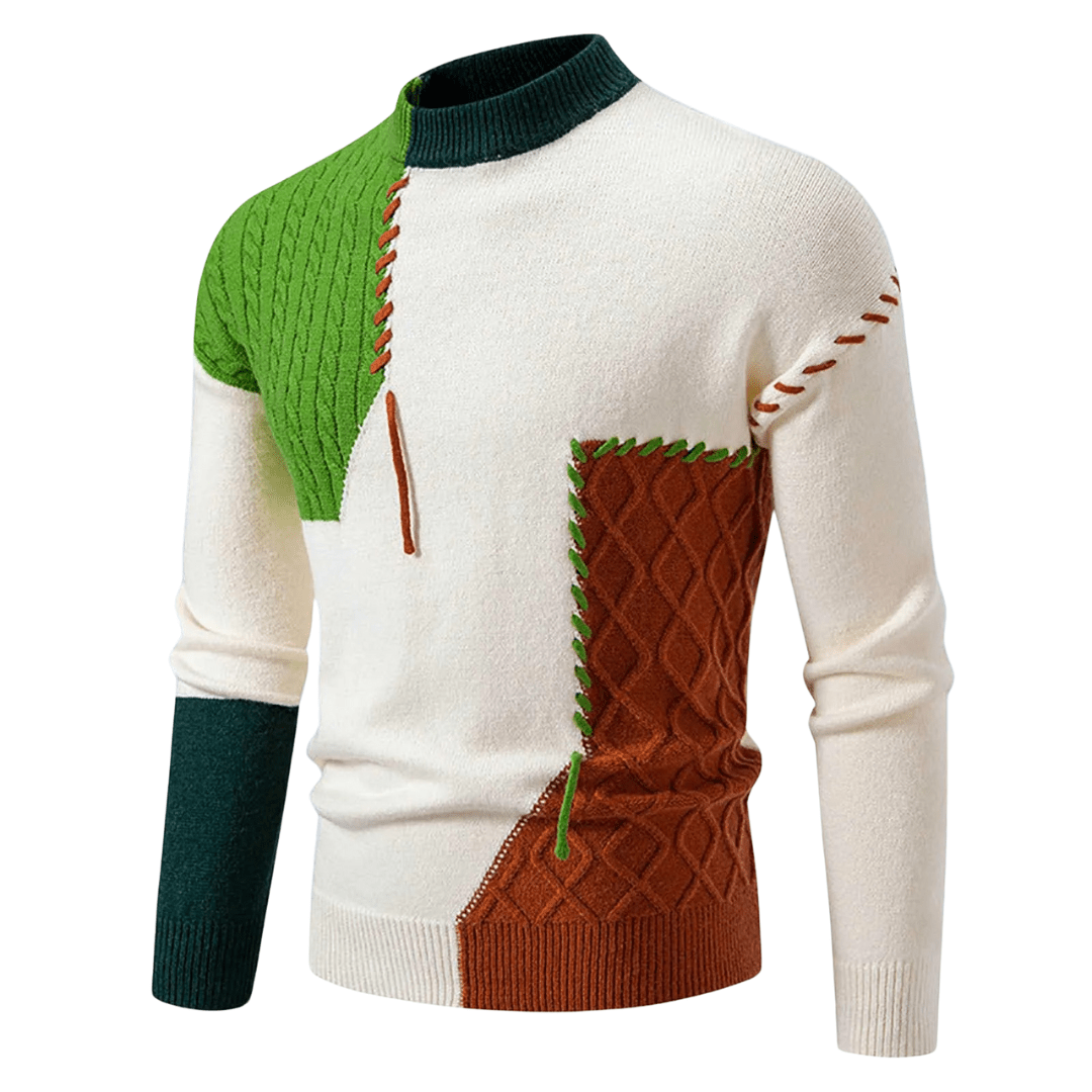 Patchwork | Pull d'hiver élégant et tendance