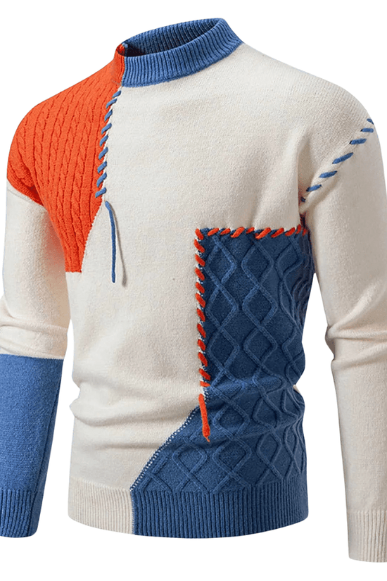 Patchwork | Pull d'hiver élégant et tendance