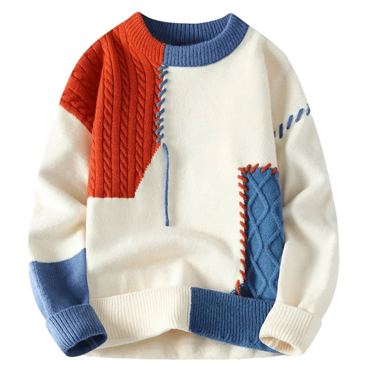 Patchwork | Pull Élégant et Tendance en Maille Confortable