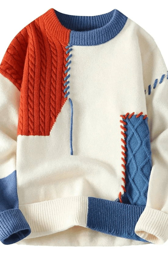 Patchwork | Pull Élégant et Tendance en Maille Confortable
