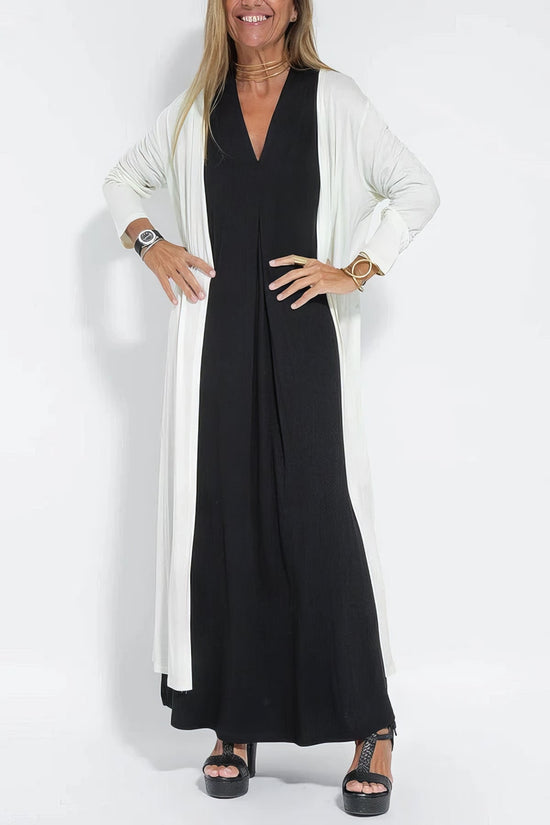SERENA | Robe Longue Élégante avec Cardigan Offert