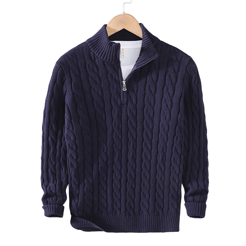 TAEBAEK | Pull Côtelé à Fermeture Éclair et Design Unique